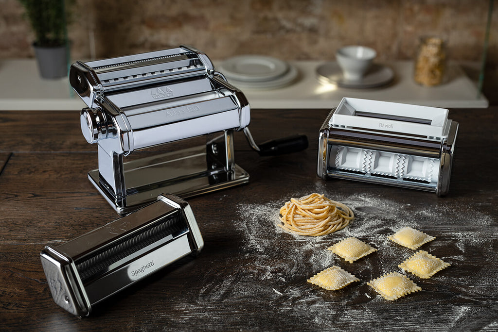 Kitchen Craft Italian Pasta Machine + Double Cutter - Monbode